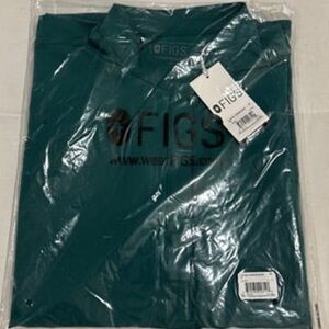 Figs Scrub Top, Hunter Green, Medium